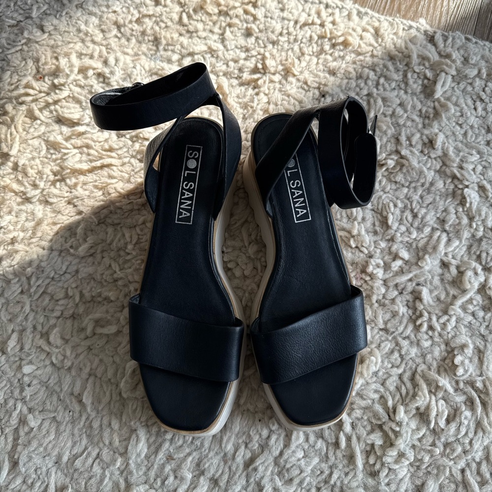 Black Sol Sana platform sandals Size 38